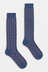 Calza uomo lunga disegno cravatta+rombi cashmere