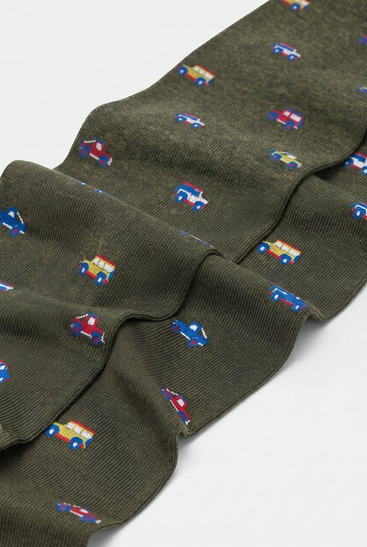 Men's long socks with off-road print