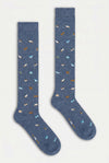 Calza uomo lunga stampa Winter wolf