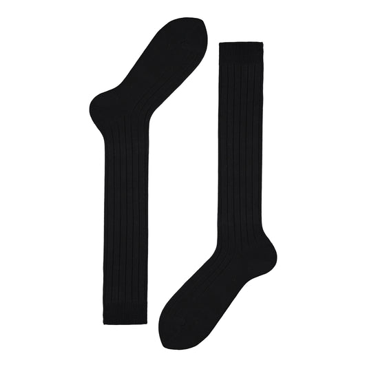 Men's ribbed mercerized cotton long socks