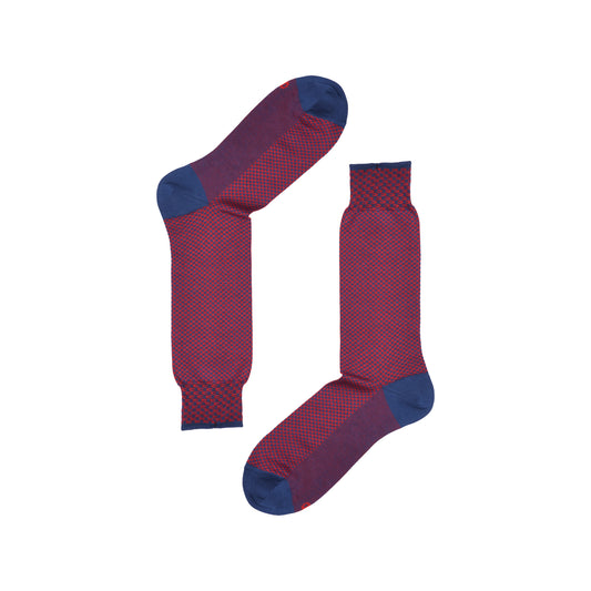 Calza uomo crew Jacquard micro pattern