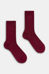 Calzino donna Costa 2/2 caldo cotone e lurex Red