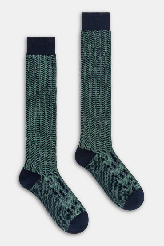 Calza uomo lunga Jacquard optical