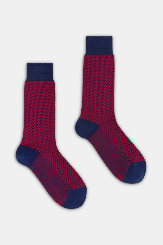 Calza uomo crew Jacquard micro corona