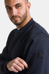 Men's sweatshirt College with buttons solid color Red