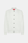 Men's sweatshirt College with buttons solid color Red