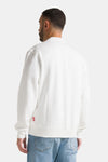 Men's sweatshirt College with buttons solid color Red