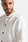Men's sweatshirt College with buttons solid color Red