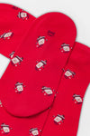 Calza lunga donna Santa claus Red