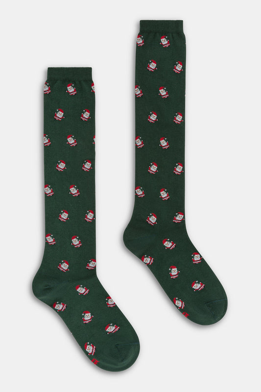Calza lunga donna Santa claus Red