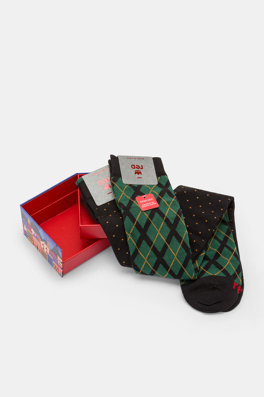 Calza lunga uomo Argyle e Puntaspillo