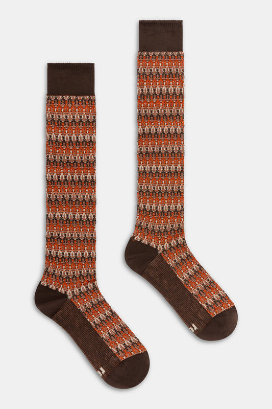 Calza lunga uomo Jacquard Barocco