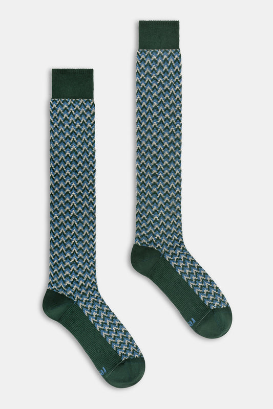 Calza lunga uomo Jacquard punte