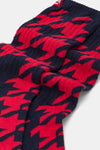 Calza uomo crew Sporty houndstooth Red