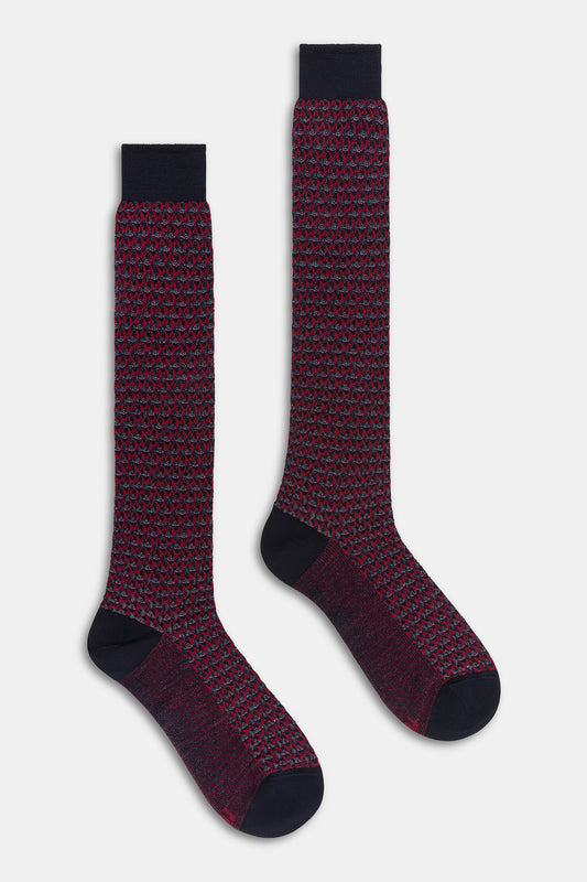 Calza uomo Jacquard Triangoli in lana