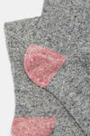 Calzino donna unito bottonato Red