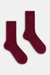 Calzino donna Costa 2/2 caldo cotone e lurex Red