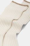 Calzino donna Costa 4/2 con lurex e cashmere Red
