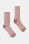 Calzino donna Costa 4/2 con lurex e cashmere Red