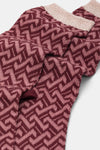Calzino donna Jacquard onde Red