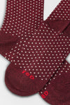 Calzino donna Micro pois con lurex Red