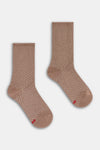 Calzino donna Micro pois con lurex Red