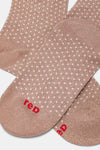 Calzino donna Micro pois con lurex Red