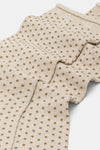 Calzino donna Micro pois con lurex Red