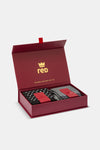 Calzino donna Pois e zig zag Red