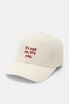 Cappello in velluto scritte Red