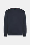 Men's sweatshirt brushed crewneck solid color Red