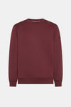 Men's sweatshirt brushed crewneck solid color Red