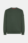 Men's sweatshirt brushed crewneck solid color Red
