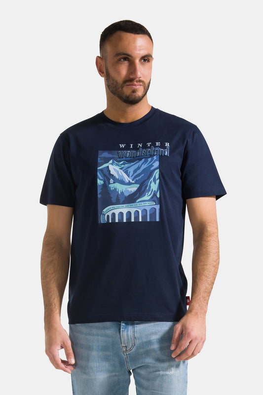T-shirt uomo Winter Wonderland Red